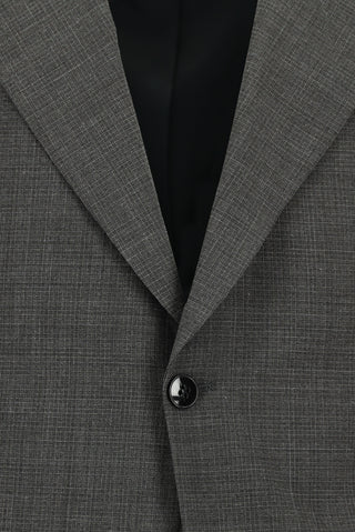  Orta Antrasit 6 Drop Regular Fit Standart Kesim Yünlü Klasik Desenli Takım Elbise