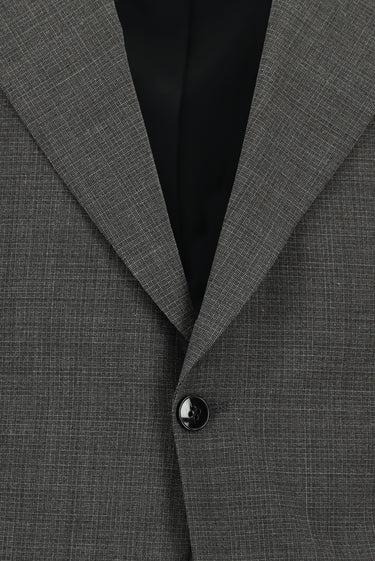  Orta Antrasit Regular Fit Yünlü Klasik Desenli Takım Elbise