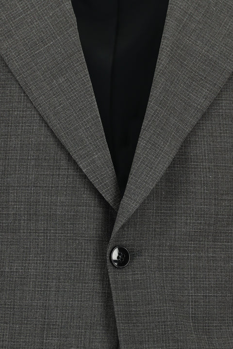 Orta Antrasit 6 Drop Regular Fit Standart Kesim Yünlü Desenli Takım Elbise