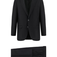 Koyu Antrasit Relaxed Fit Rahat Kesim Klasik Desenli Takım Elbise