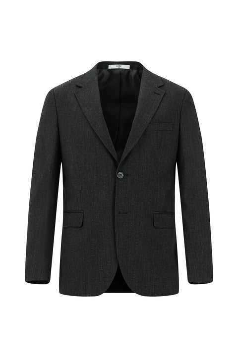 Koyu Füme 4 Drop Relaxed Fit Rahat Kesim Desenli Takım Elbise