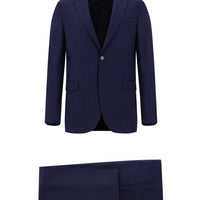 Medium Navy 7 Drop Super Slim Fit Extra Narrow Cut Patterned Suit