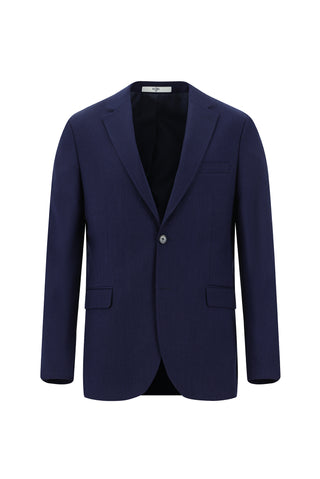  Orta Lacivert 7 Drop Super Slim Fit Eksra Dar Kesim Desenli Takım Elbise