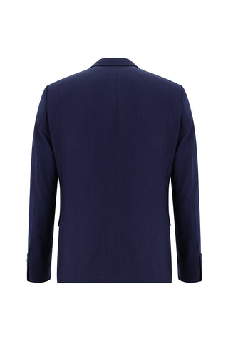  Orta Lacivert 7 Drop Slim Fit Dar Kesim Desenli Takım Elbise