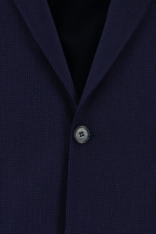  Orta Lacivert 7 Drop Slim Fit Dar Kesim Desenli Takım Elbise