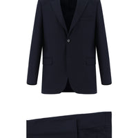 Dark Navy 7 Drop Super Slim Fit Extra Narrow Cut Patterned Suit