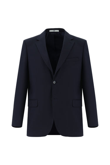 Koyu Lacivert 7 Drop Slim Fit Dar Kesim Klasik Desenli Takım Elbise