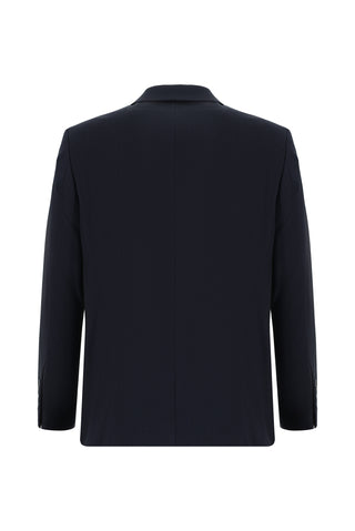  Koyu Lacivert Super Slim Fit Ekstra Dar Kesim Klasik Desenli Takım Elbise