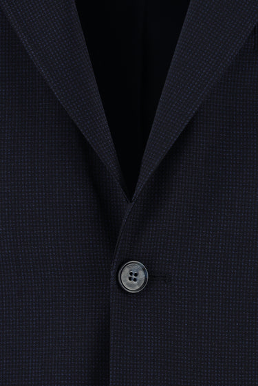 Koyu Lacivert 4 Drop Relaxed Fit Rahat Kesim Klasik Desenli Takım Elbise