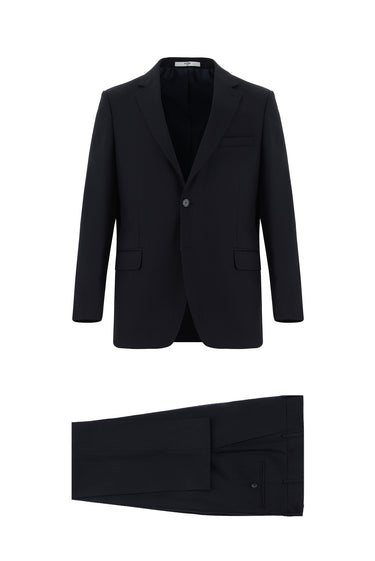  Siyah Lacivert Super Slim Fit Ekstra Dar Kesim Klasik Desenli Takım Elbise