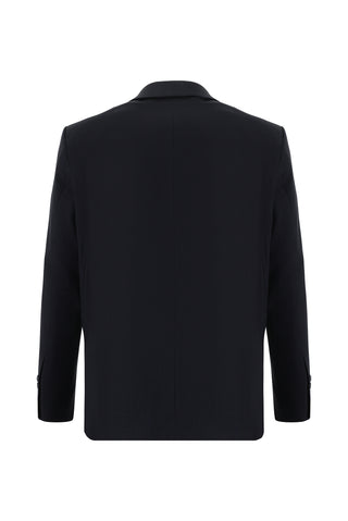  Siyah Lacivert 7 Drop Super Slim Fit Eksra Dar Kesim Desenli Takım Elbise