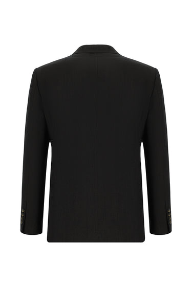 Koyu Kahve Slim Fit Dar Kesim Klasik Desenli Takım Elbise