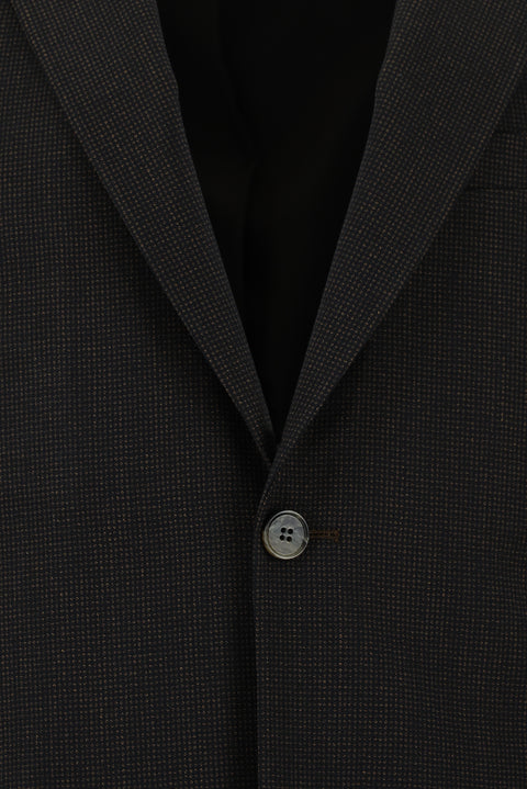 Koyu Kahve 6 Drop Regular Fit Standart Kesim Desenli Takım Elbise