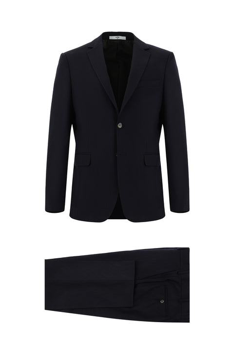 Dark Brown 4 Drop Relaxed Fit Patterned Suit