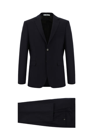  Acı Kahve Regular Fit Klasik Desenli Takım Elbise