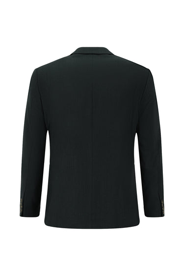 Koyu Yeşil Relaxed Fit Rahat Kesim Klasik Desenli Takım Elbise