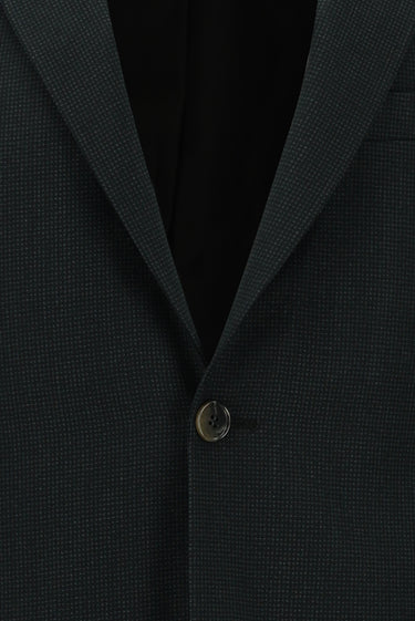 Koyu Yeşil 7 Drop Super Slim Fit Eksra Dar Kesim Klasik Desenli Takım Elbise