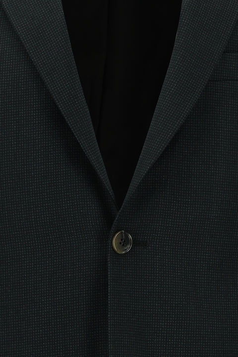 Koyu Yeşil 7 Drop Super Slim Fit Eksra Dar Kesim Desenli Takım Elbise