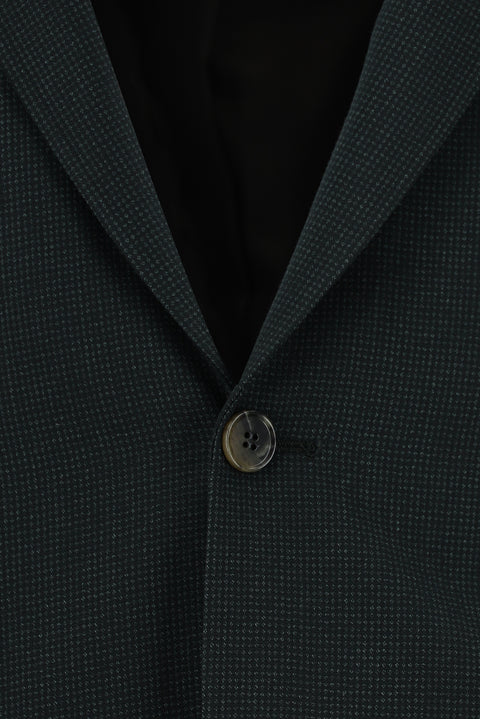 Koyu Yeşil 7 Drop Slim Fit Dar Kesim Desenli Takım Elbise