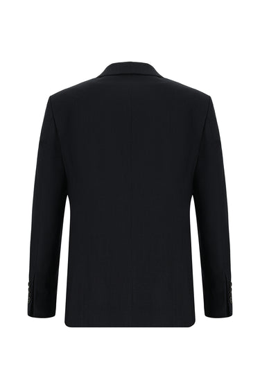 Orta Antrasit Super Slim Fit Ekstra Dar Kesim Klasik Desenli Takım Elbise