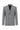 Orta Füme Super Slim Fit Ekstra Dar Kesim Çizgili Kruvaze Takım Elbise