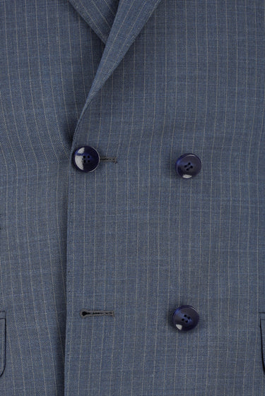 İndigo 6 Drop Regular Fit Standart Kesim Çizgili Kruvaze Takım Elbise