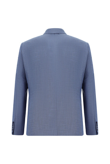 Mavi Super Slim Fit Ekstra Dar Kesim Çizgili Kruvaze Takım Elbise