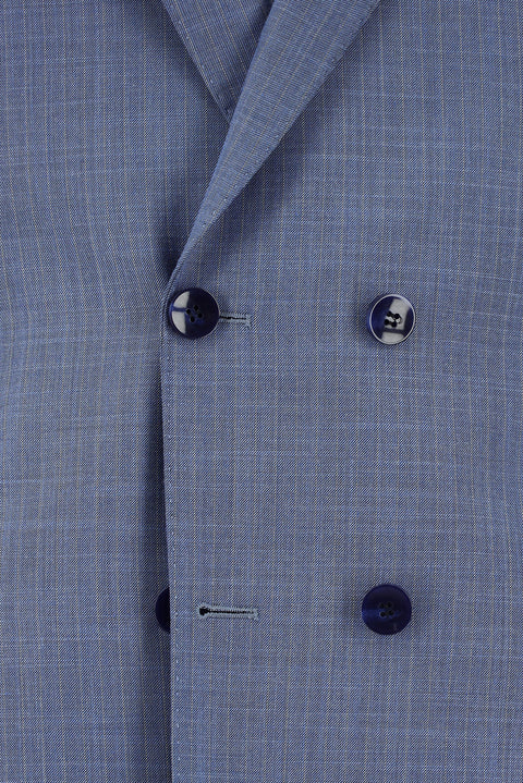 Mavi 7 Drop Super Slim Fit Eksra Dar Kesim Çizgili Kruvaze Takım Elbise