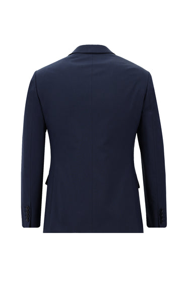  Orta Lacivert Super Slim Fit Ekstra Dar Kesim Kruvaze Çizgili Takım Elbise