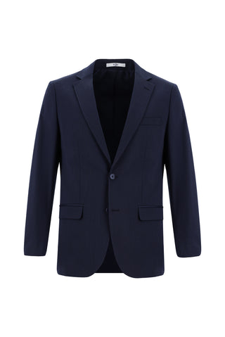  Koyu Lacivert 6 Drop Regular Fit Standart Kesim Çizgili Takım Elbise