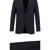 Dark Anthracite 6 Drop Regular Fit Standard Cut Striped Suit