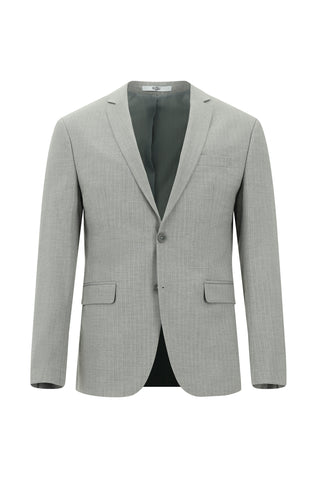  Orta Gri 7 Drop Super Slim Fit Eksra Dar Kesim Çizgili Takım Elbise