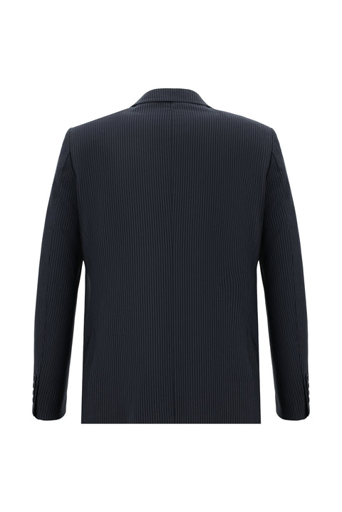 Koyu Lacivert 6 Drop Regular Fit Standart Kesim Çizgili Takım Elbise