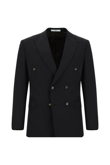 Acı Kahve Slim Fit Dar Kesim Çizgili Kruvaze Takım Elbise