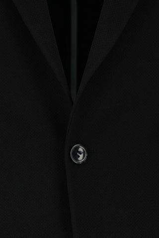  Siyah Slim Fit Dar Kesim Çizgili Beli Lastikli İpli Takım Elbise