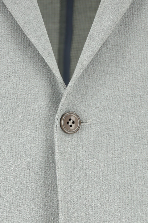Light Grey 6 Drop Regular Fit Standard Cut Striped Elastic Waist Drawstring Suit