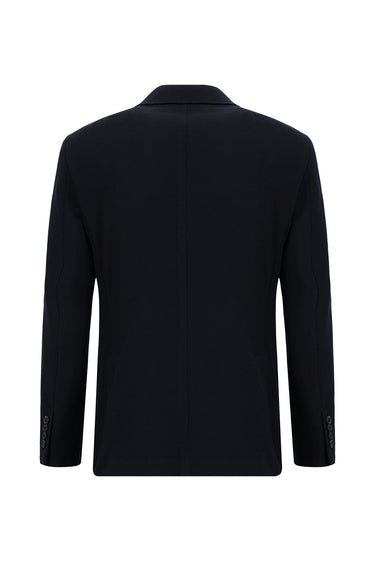  Siyah Lacivert Slim Fit Dar Kesim Çizgili Beli Lastikli İpli Takım Elbise