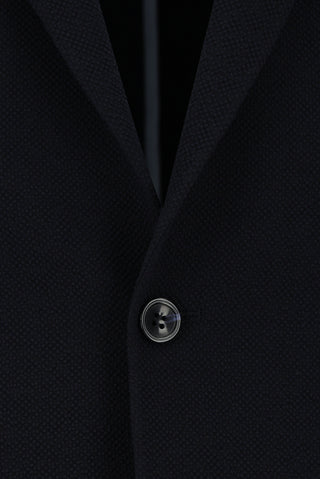  Siyah Lacivert Regular Fit Çizgili Beli Lastikli İpli Takım Elbise