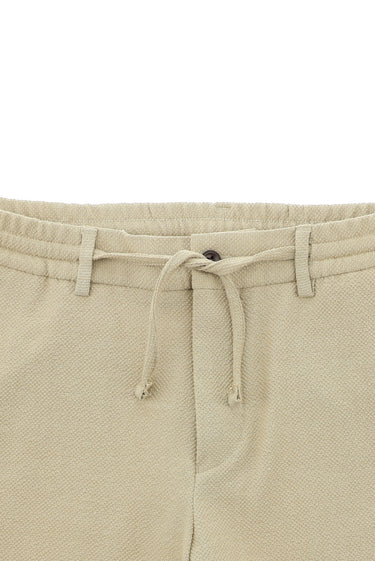 Safari Slim Fit Dar Kesim Çizgili Beli Lastikli İpli Takım Elbise