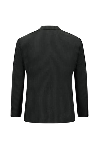  Koyu Füme Slim Fit Dar Kesim Çizgili Klasik Takım Elbise