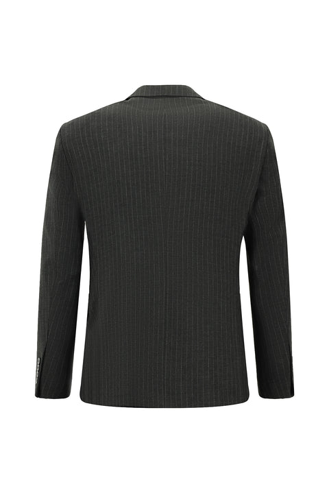 Dark Anthracite 6 Drop Regular Fit Standard Cut Striped Double-Breasted Suit