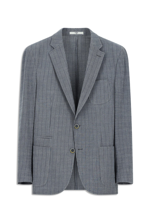 Orta Lacivert 6 Drop Regular Fit Standart Kesim Desenli Takım Elbise