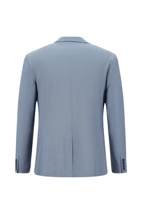 Açık Mavi 7 Drop Super Slim Fit Eksra Dar Kesim Çizgili Takım Elbise