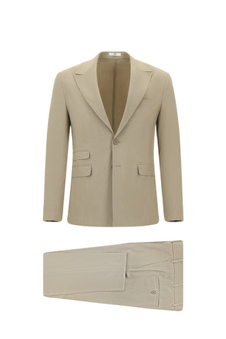  Orta Vizon Super Slim Fit Ekstra Dar Kesim Çizgili Takım Elbise