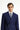 Koyu Lacivert Slim Fit Dar Kesim Çizgili İtalyan Kesim Kruvaze Takım Elbise