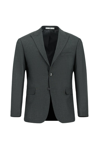  Koyu Füme Regular Fit Çizgili Klasik Pileli Takım Elbise