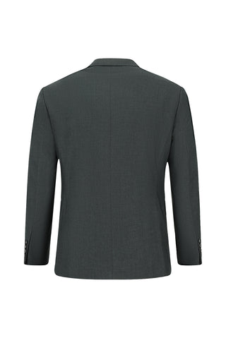  Koyu Füme Regular Fit Çizgili Klasik Pileli Takım Elbise