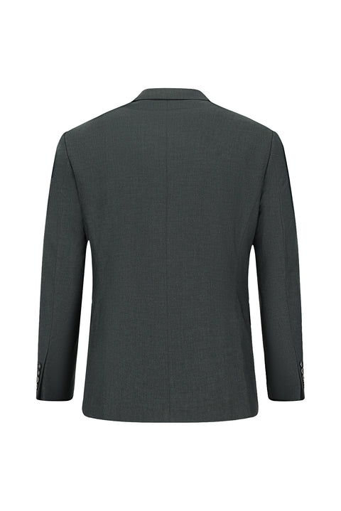 Koyu Füme 6 Drop Regular Fit Standart Kesim Çizgili Pileli Takım Elbise