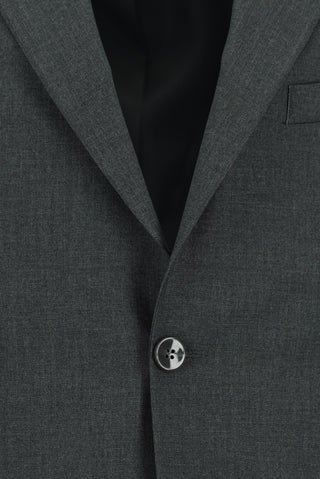  Koyu Füme Regular Fit Çizgili Klasik Pileli Takım Elbise