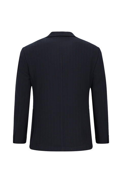 Açık Lacivert 7 Drop Slim Fit Dar Kesim Çizgili Beli İpli Spor Takım Elbise